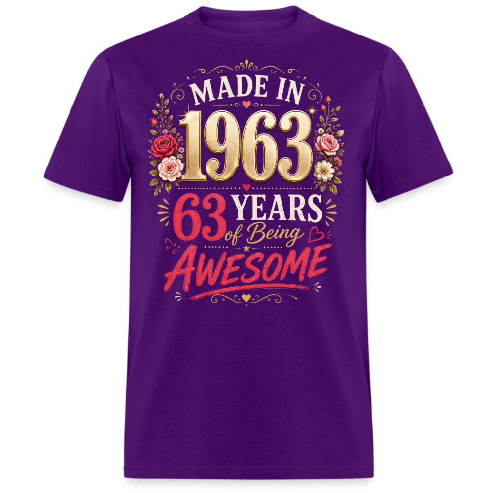 MADE IN 1963 63 YEARS UNISEX SHIRT