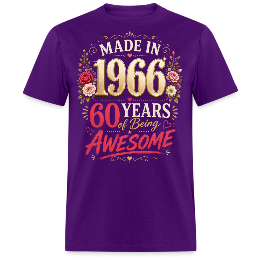 MADE IN 1966 60 YEARS UNISEX SHIRT