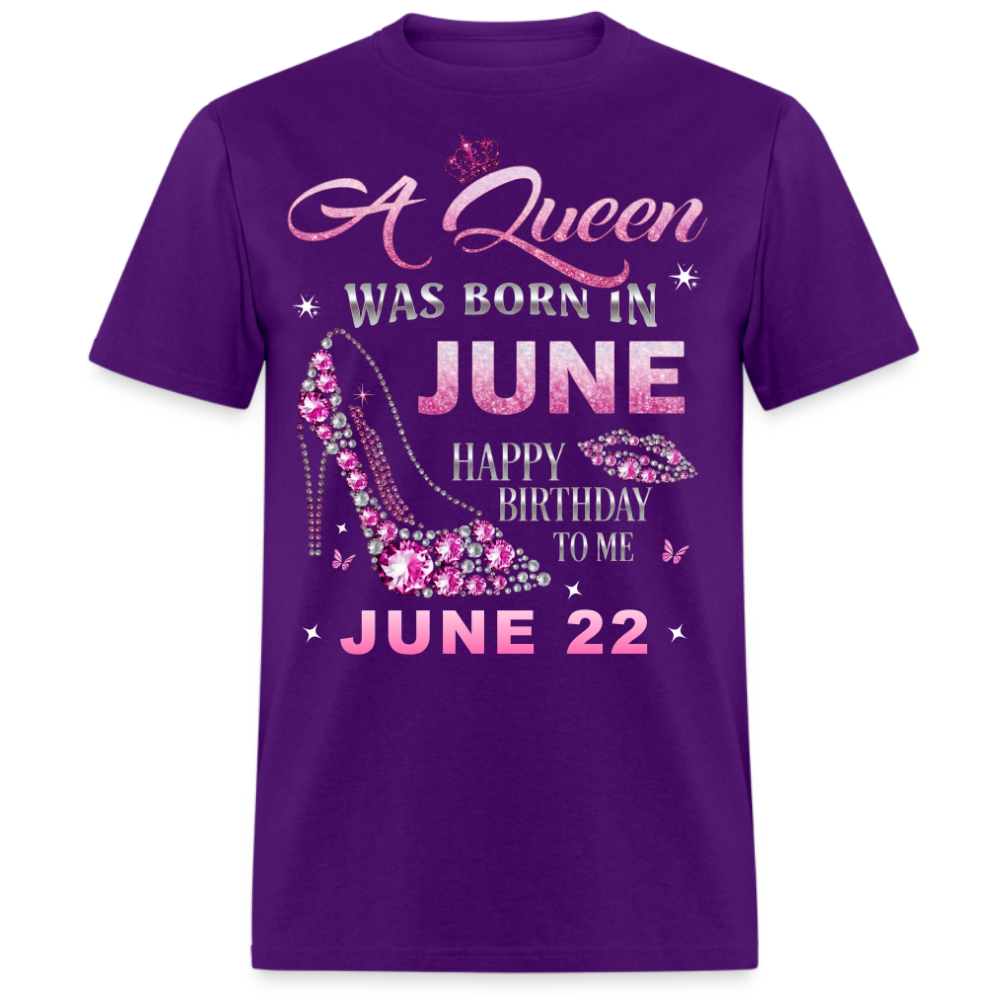 22ND JUNE QUEEN BIRTHDAY UNISEX SHIRT