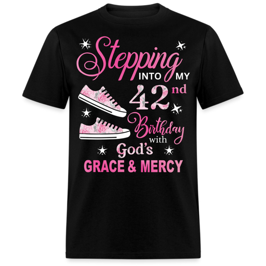 STEPPING INTO MY 42ND BIRTHDAY UNISEX SHIRT