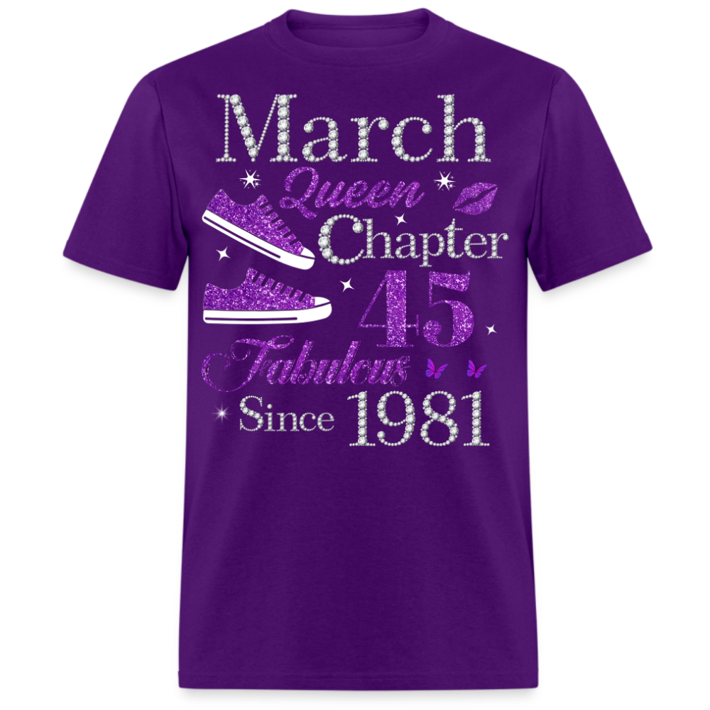 MARCH QUEEN CHAPTER 45 FAB SINCE 1981 UNISEX SHIRT