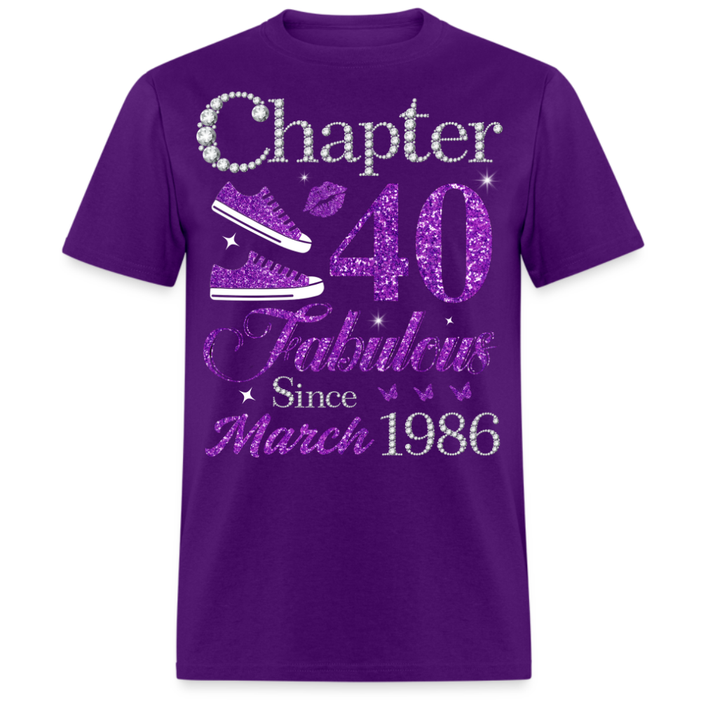 CHAPTER 40 FABULOUS SINCE MARCH 1986 UNISEX SHIRT