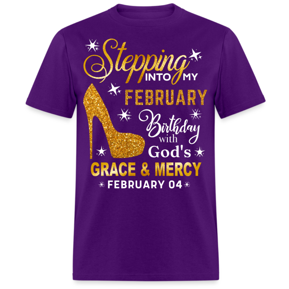 STEPPING INTO MY FEBRUARY 04 BIRTHDAY UNISEX SHIRT