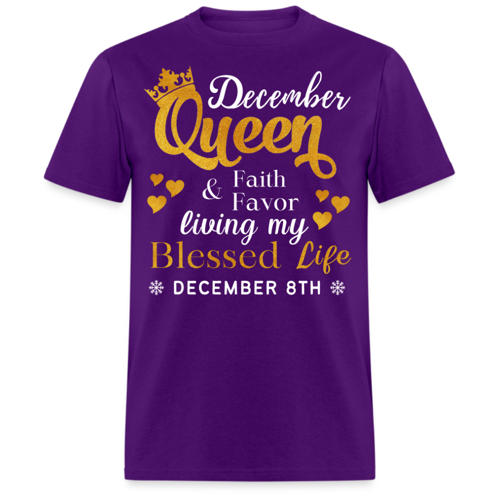 8TH DECEMBER QUEEN FAITH AND FAVOR UNISEX SHIRT
